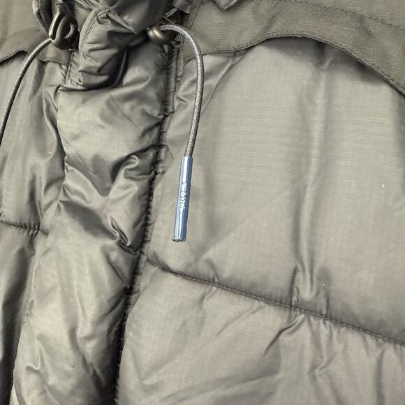 G Star Raw Whistler Hooded Bomber Puffer Coat Size Large Navy Nylon - Picture 15 of 15